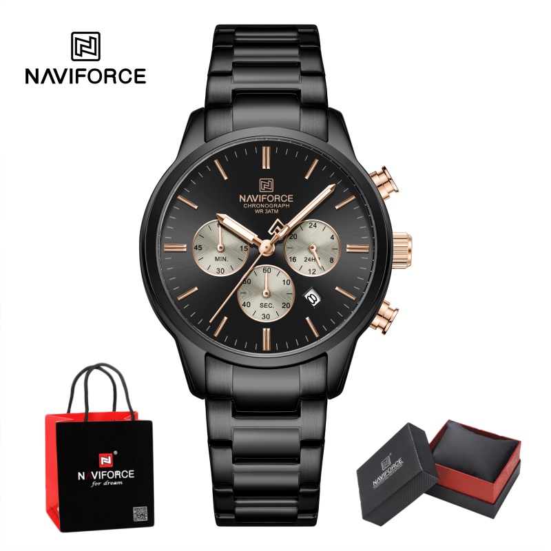 Watch Display Box - Relógio Cronógrafo de Quartzo NAVIFORCE para