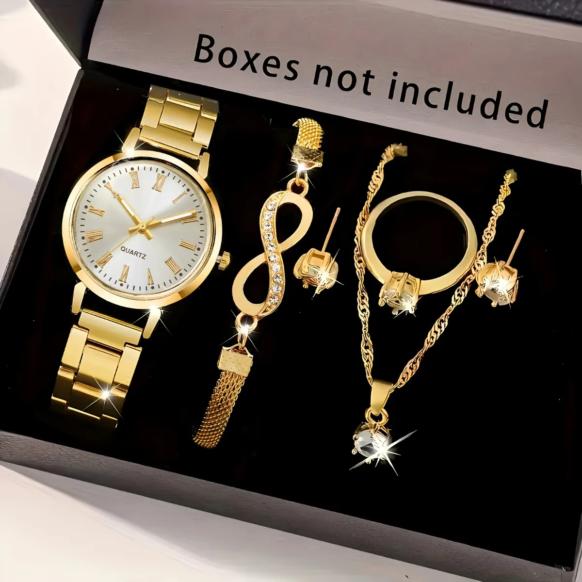 Jewelry Box Watches Bracelets - Conjunto de Relógio de Quartzo Elegante