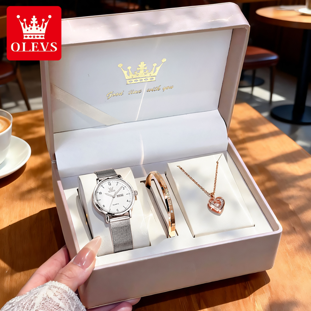 Watch Display Box - Relógios OLEVS 2996 femininos originais, elegantes