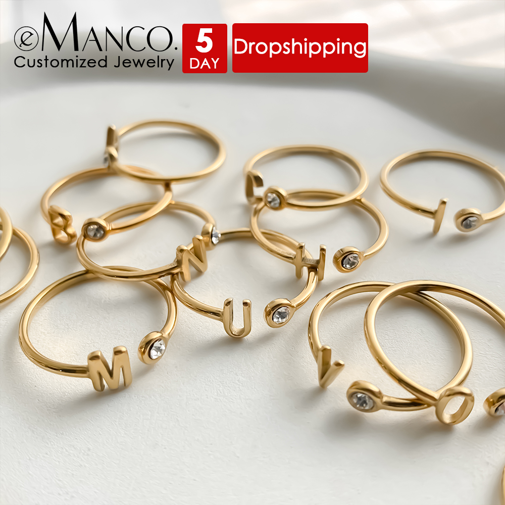 Birthstone Ring Set - Anéis Personalizados EMANCO com Pedras Coloridas
