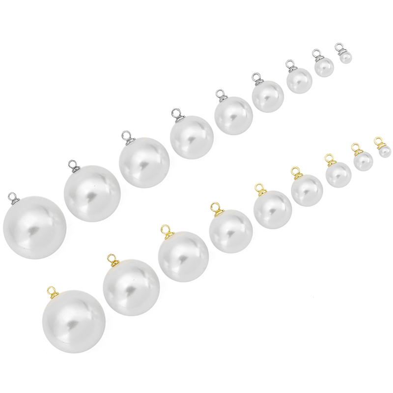 Pearl Stud Earrings - 20 peças de Contas de Pérola
