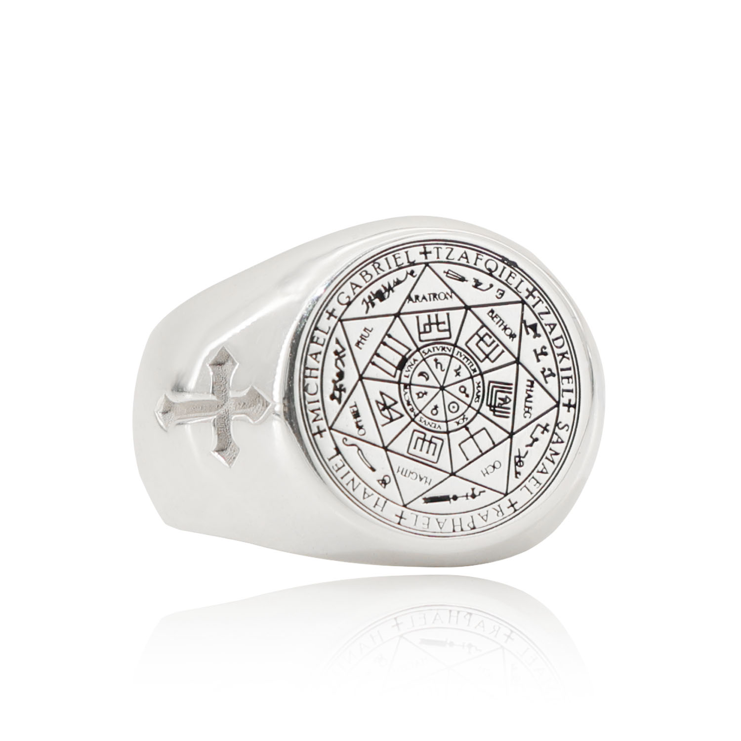 Mens Signet Ring - Anel de sinete sólido de 20