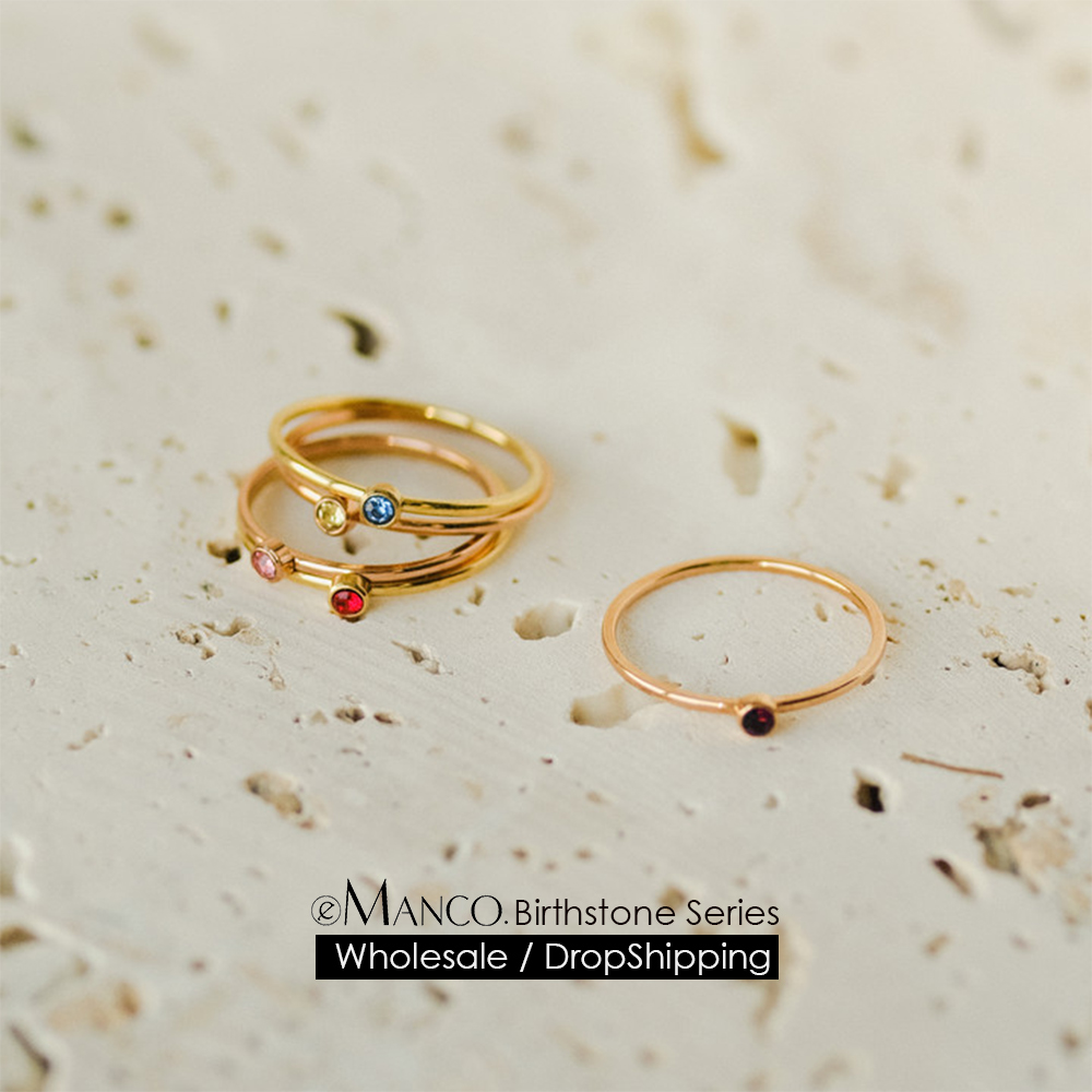 Birthstone Ring Set - Anel de Pedra do Mês de