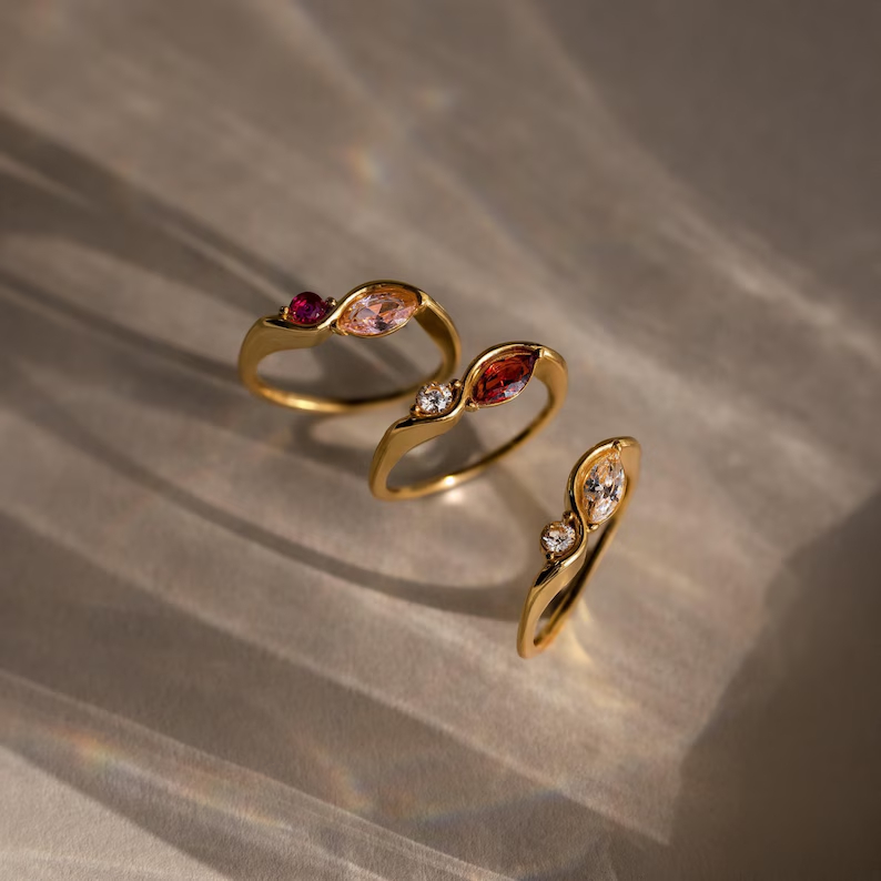 Anel Personalizado DOREMI em A - Birthstone Ring Set avaliação e preço