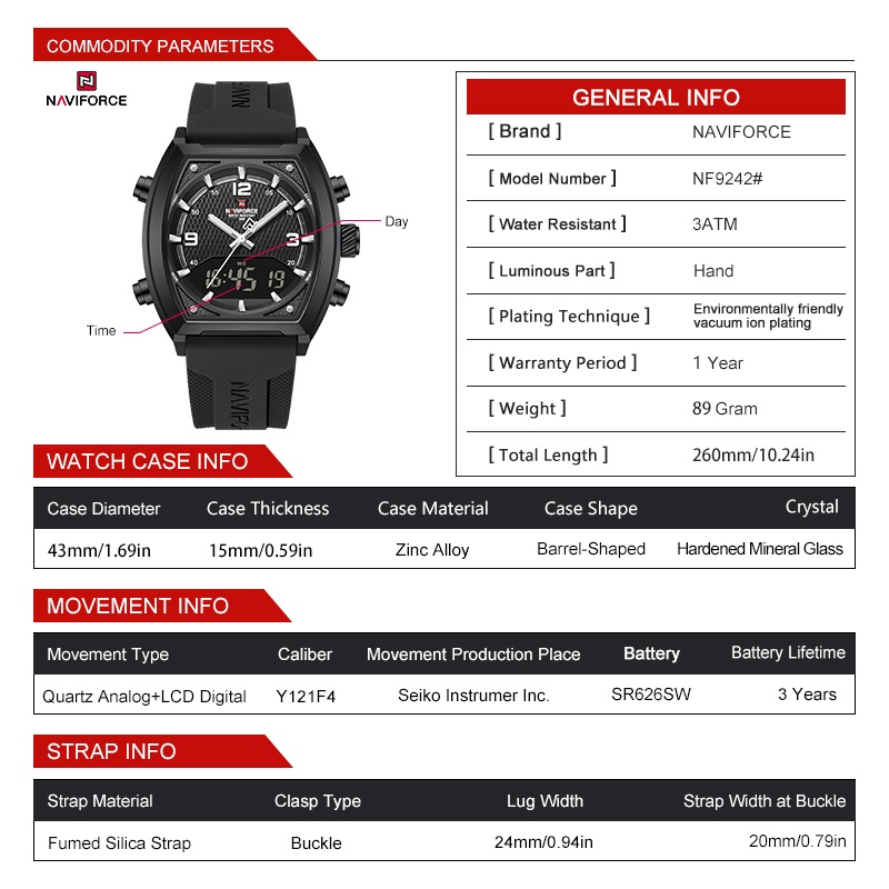 Relógio Masculino NAVIFORCE co - Watch Display Box avaliação e preço