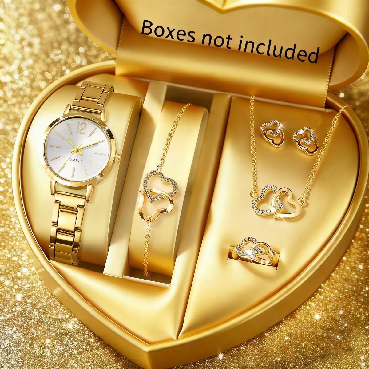 Conjunto de relógio de quartzo - Jewelry Box Watches Bracelets avaliação e preço