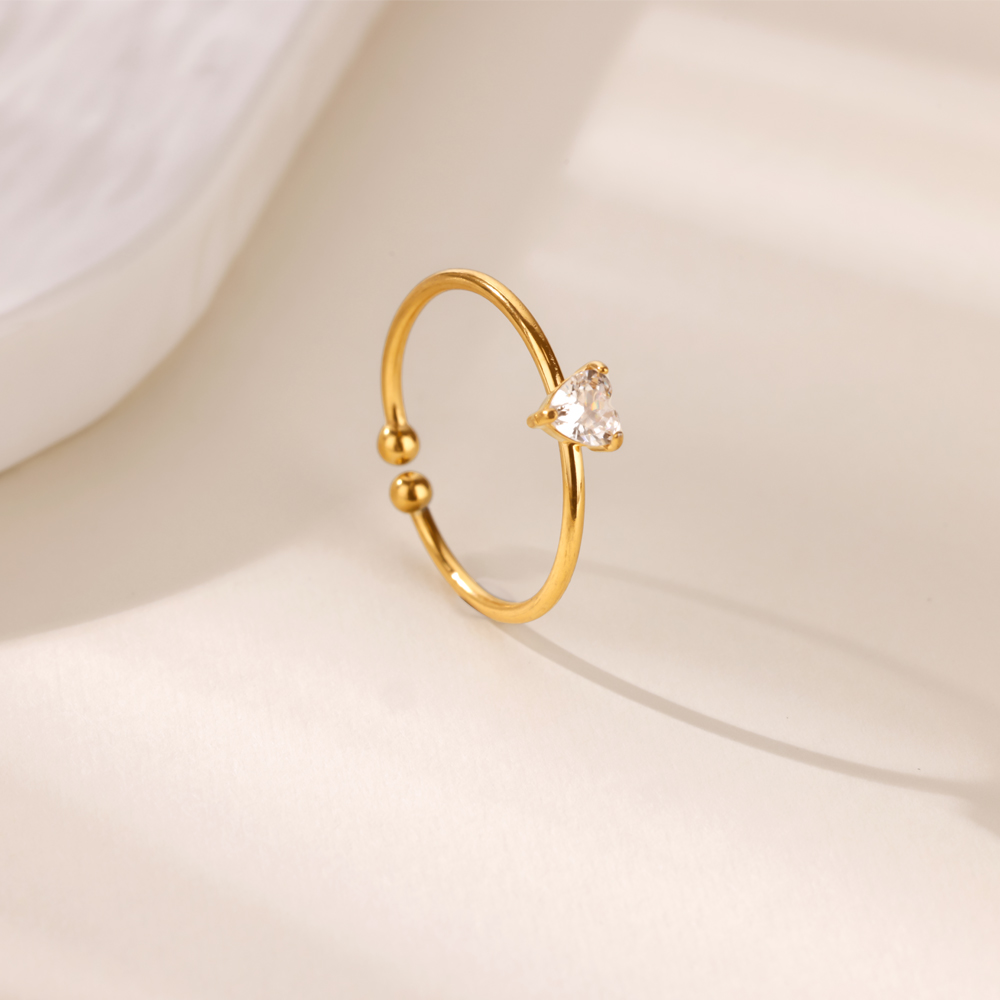 12 anéis de coração de zircôni - Birthstone Ring Set avaliação e preço