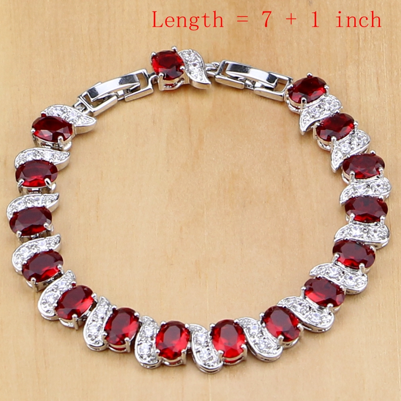 Red Birthstone Charme Conjunto - Birthstone Ring Set avaliação e preço