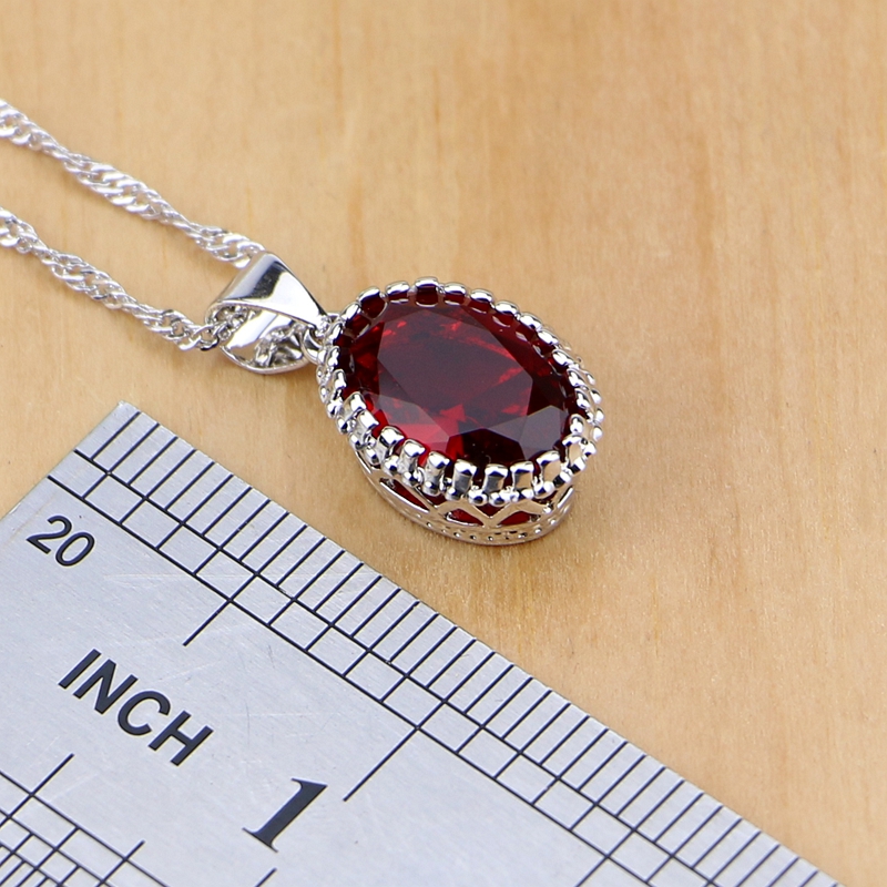 Red Birthstone Charme Conjunto - Birthstone Ring Set avaliação e preço