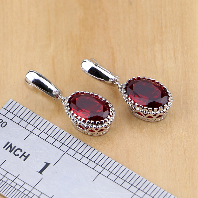 Red Birthstone Charme Conjunto - Birthstone Ring Set avaliação e preço