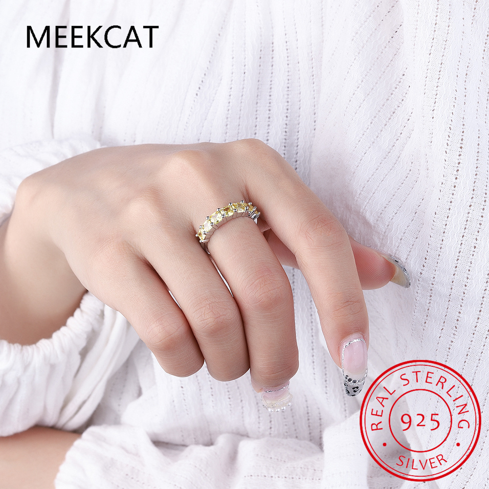 Anel de Prata 925 com Citrino  - Birthstone Ring Set avaliação e preço