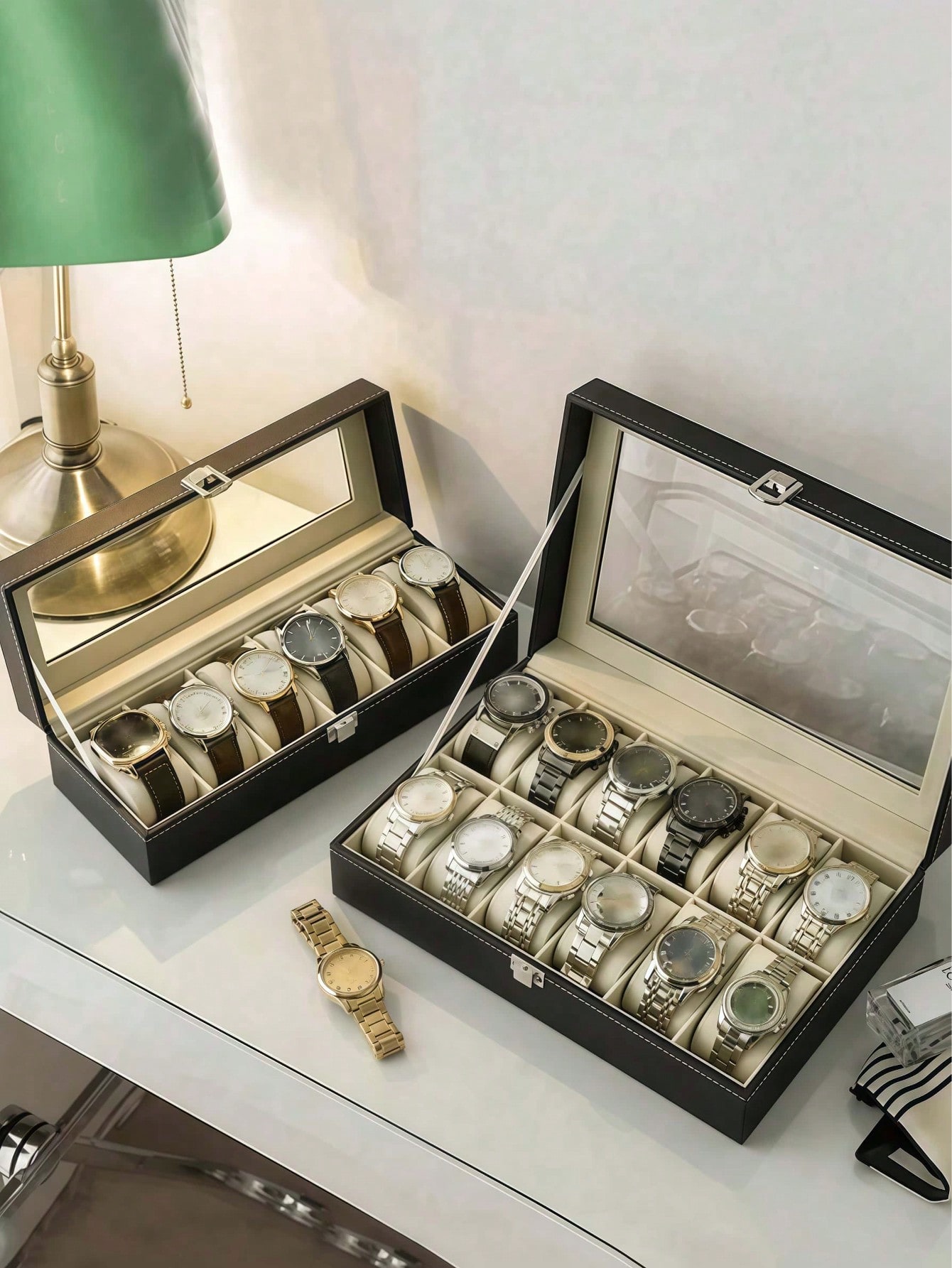 Caixa de Relógio de Couro com  - Jewelry Box That Holds Watches avaliação e preço