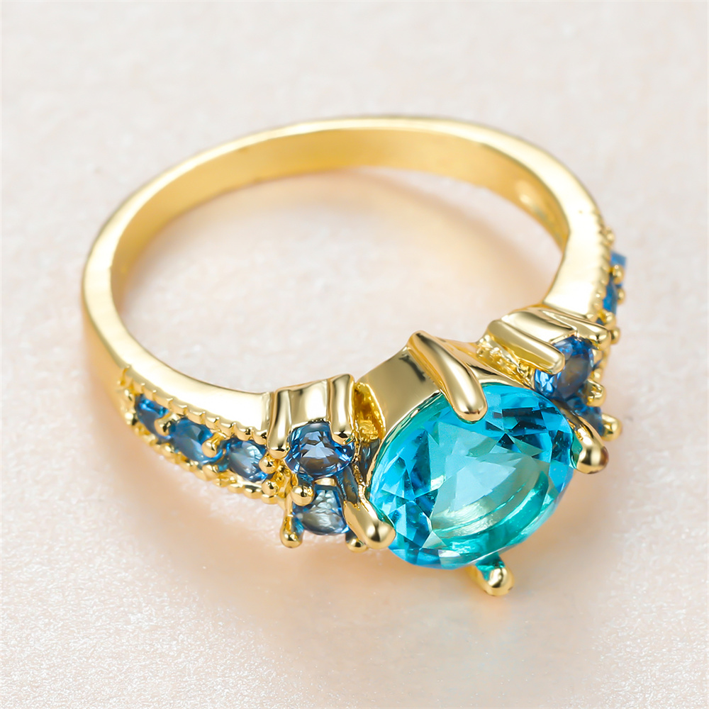 Anéis de noivado de pedra redo - Birthstone Ring Set avaliação e preço