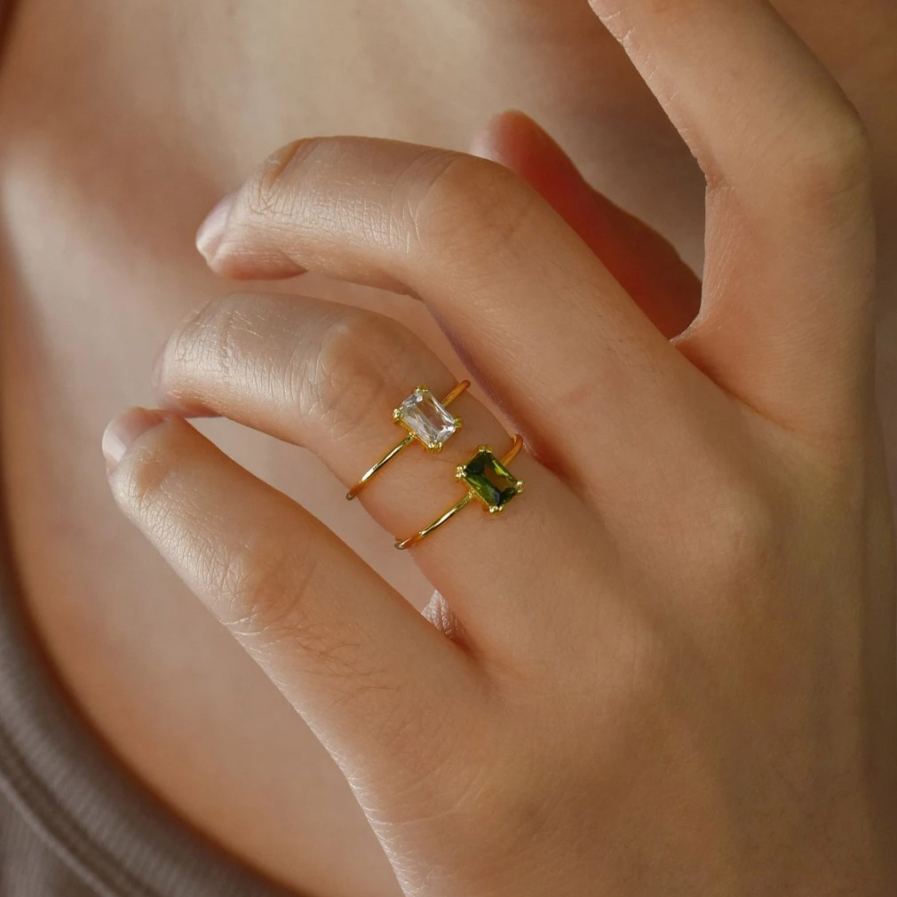 Anéis de pedra de aniversário  - Birthstone Ring Set avaliação e preço