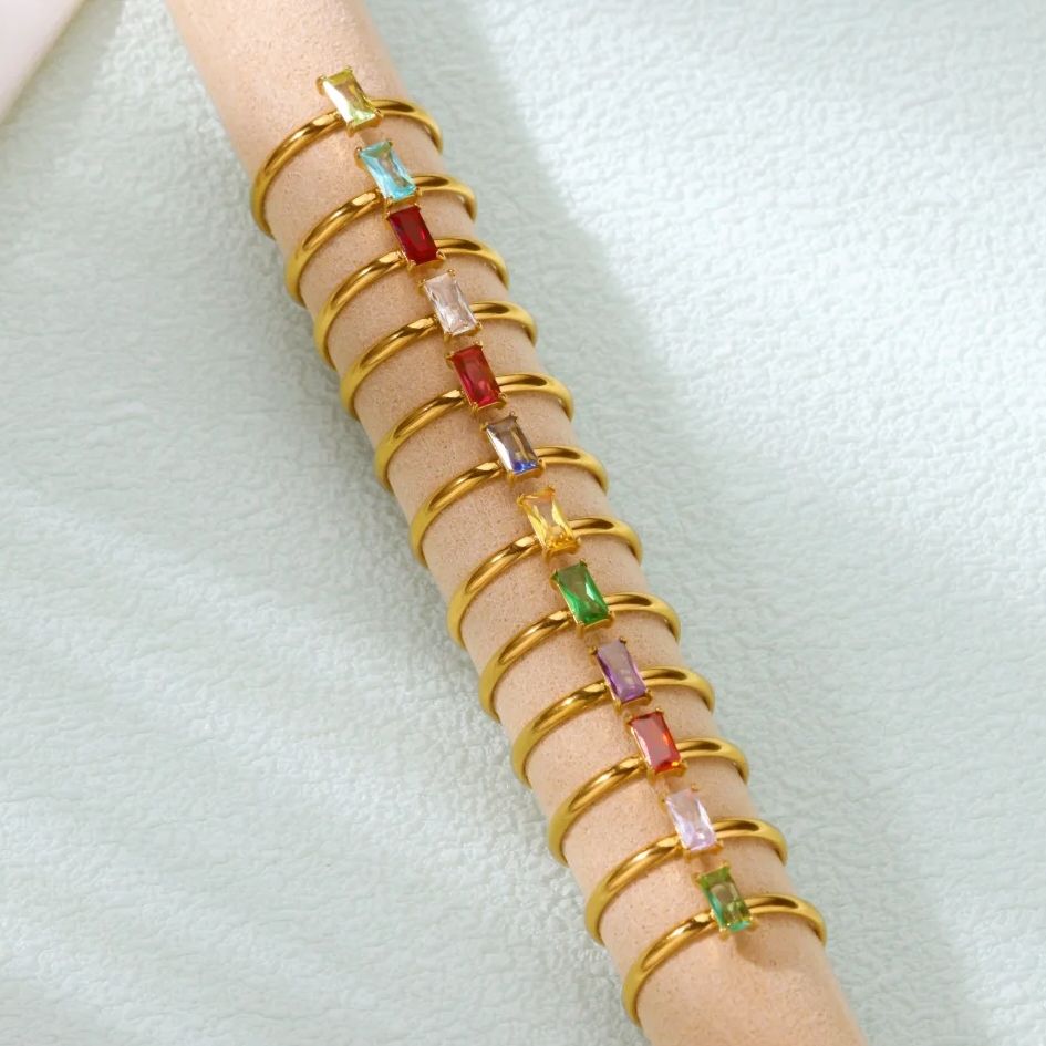 Anéis de pedra de aniversário  - Birthstone Ring Set avaliação e preço
