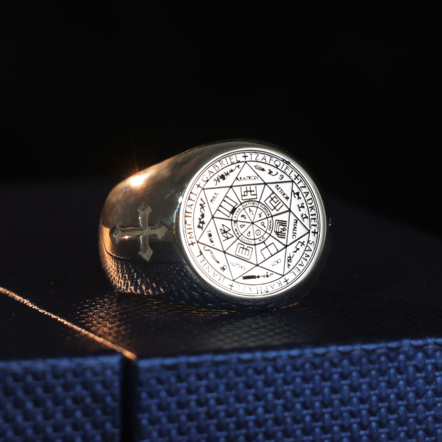 Anel de sinete sólido de 20 mm - Mens Signet Ring avaliação e preço