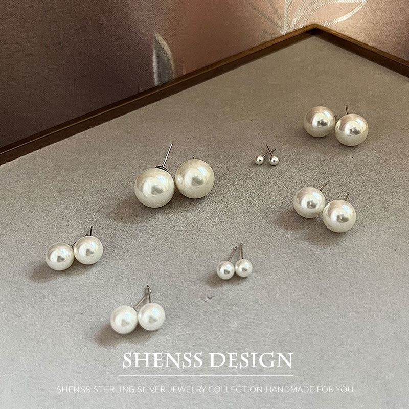 Imitação de pérola brincos de  - Pearl Stud Earrings avaliação e preço