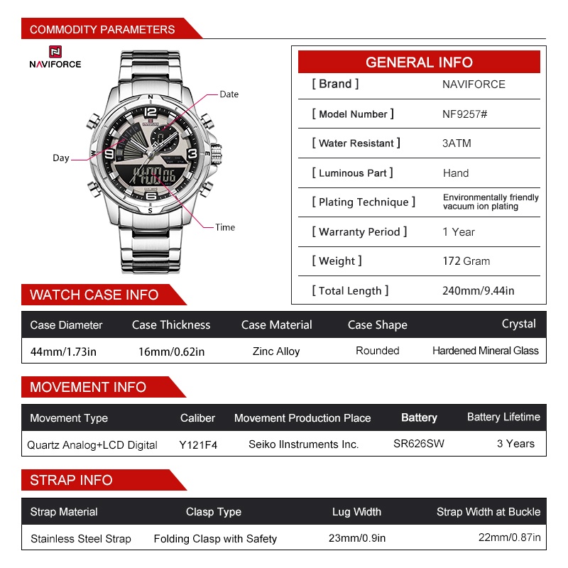 Relógio Masculino NAVIFORCE co - Watch Display Box avaliação e preço